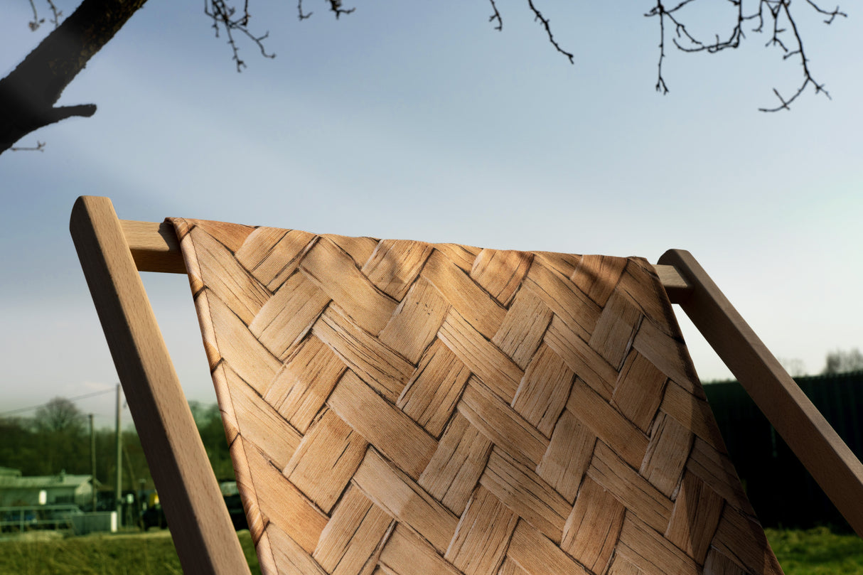 Leżak drewniany z nadrukiem PLECIONKA