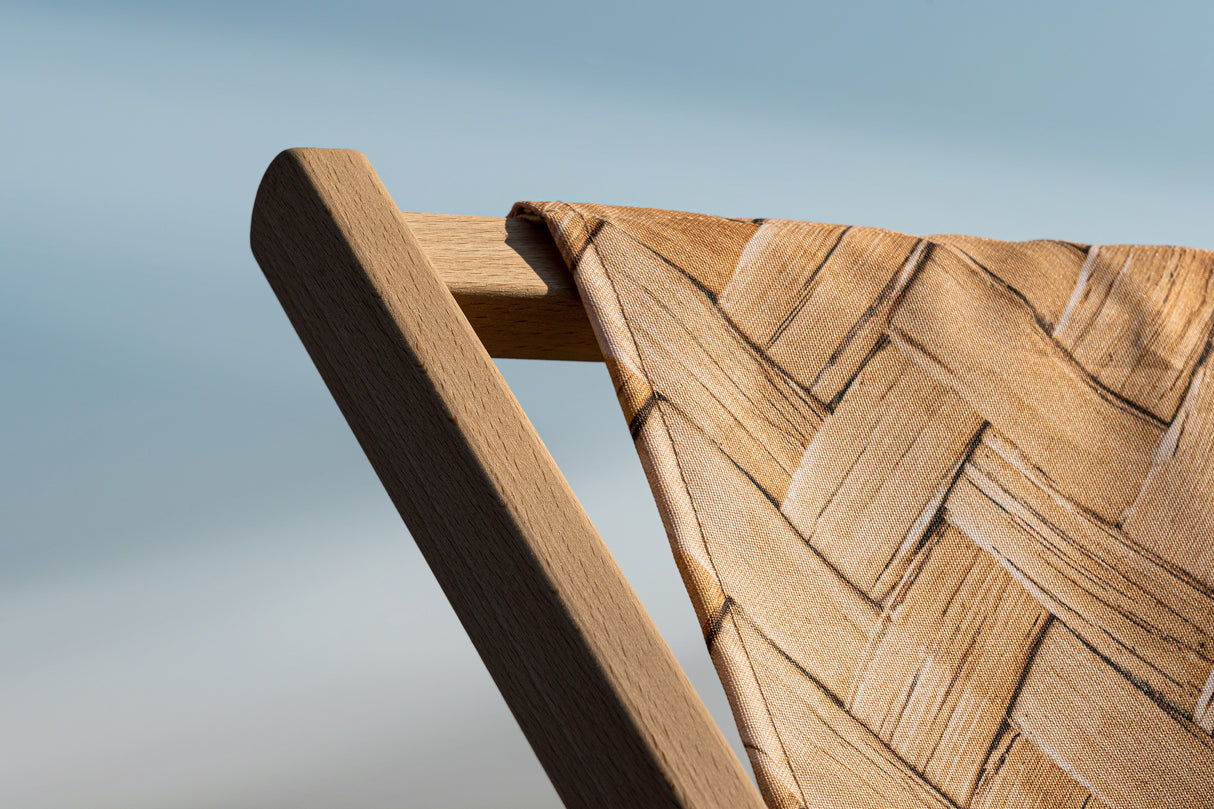 Leżak drewniany z nadrukiem PLECIONKA