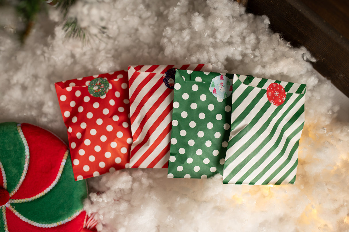 Papierowy kalendarz adwentowy Czerwono-zielony