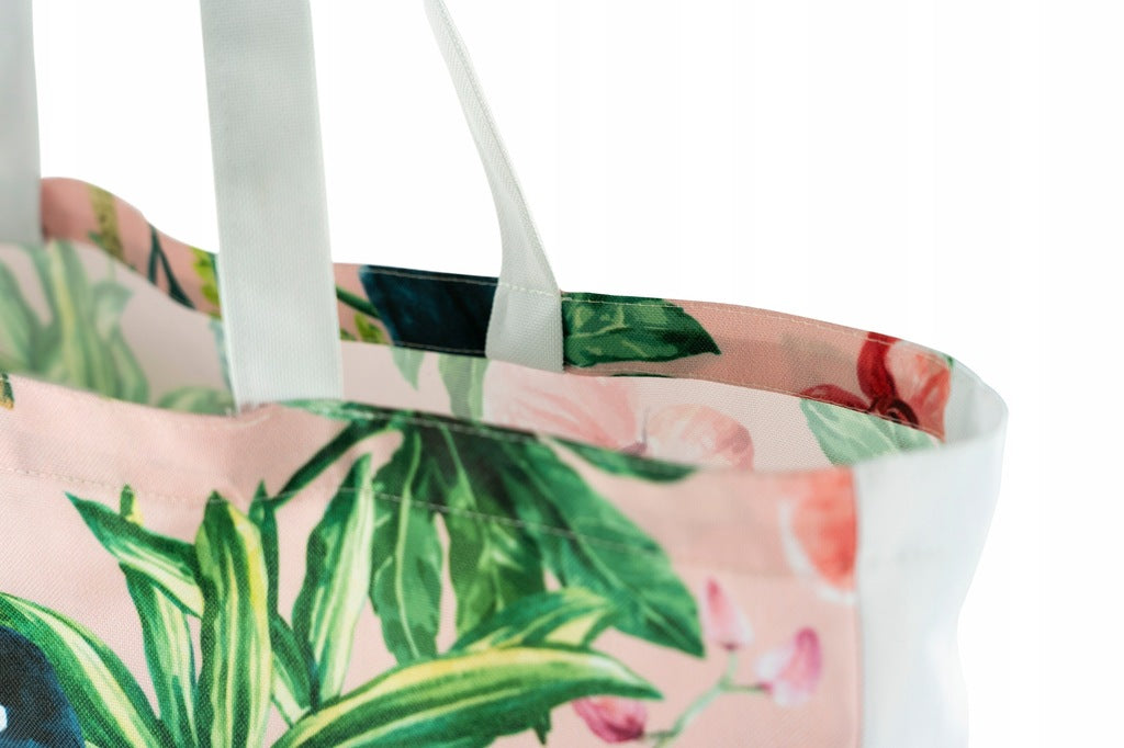 Torba plażowa OXFORD Kwiaty i tukan