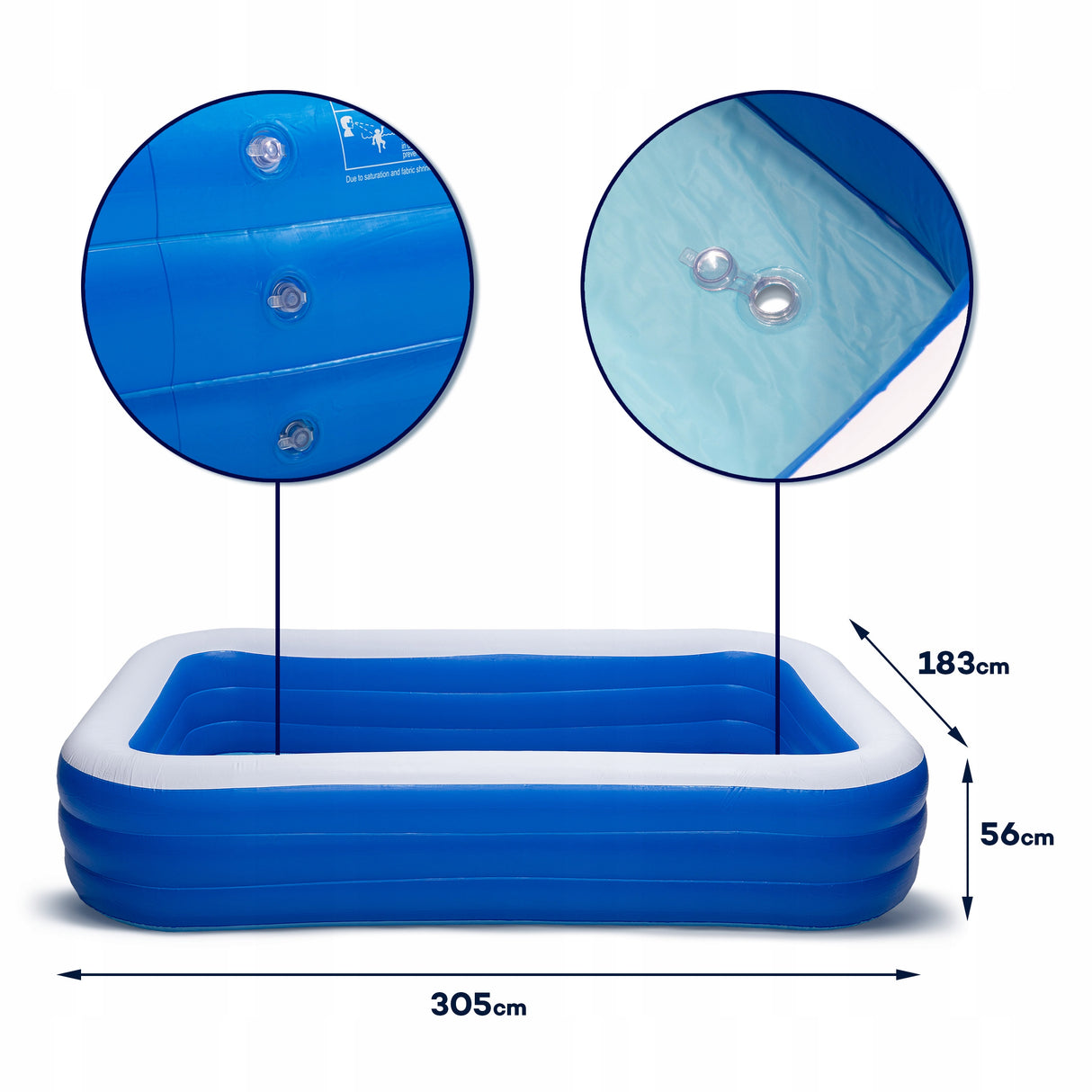 Basen Ogrodowy Dmuchany Prostokątny 305x183 cm