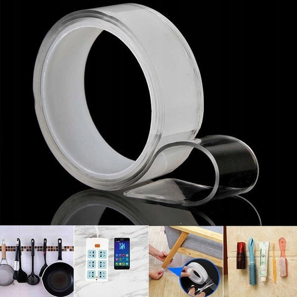 Taśma dwustronna NANO mocna wielokrotnego użytku 2/3m