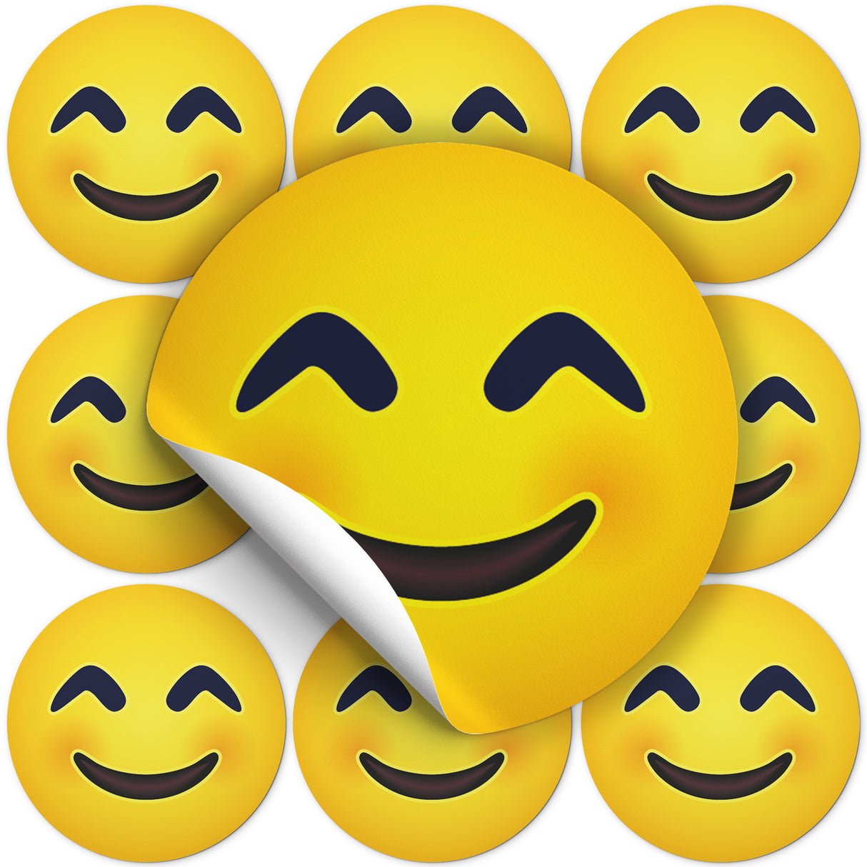 Naklejki EMOTKA RUMIEŃCE ozdobne 10szt.