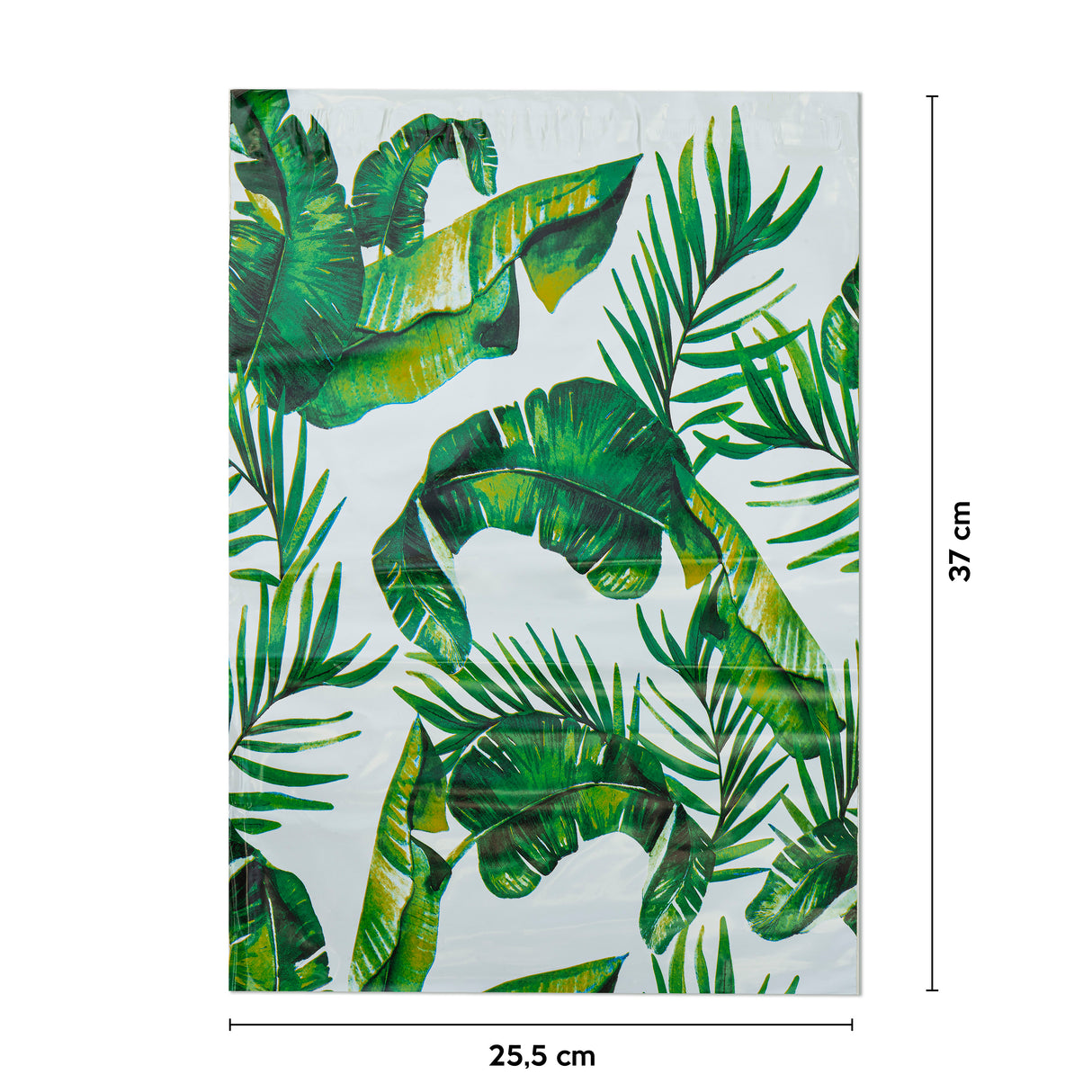 Foliopaki kurierskie 255x370mm 50 szt. ZIELONE LIŚCIE