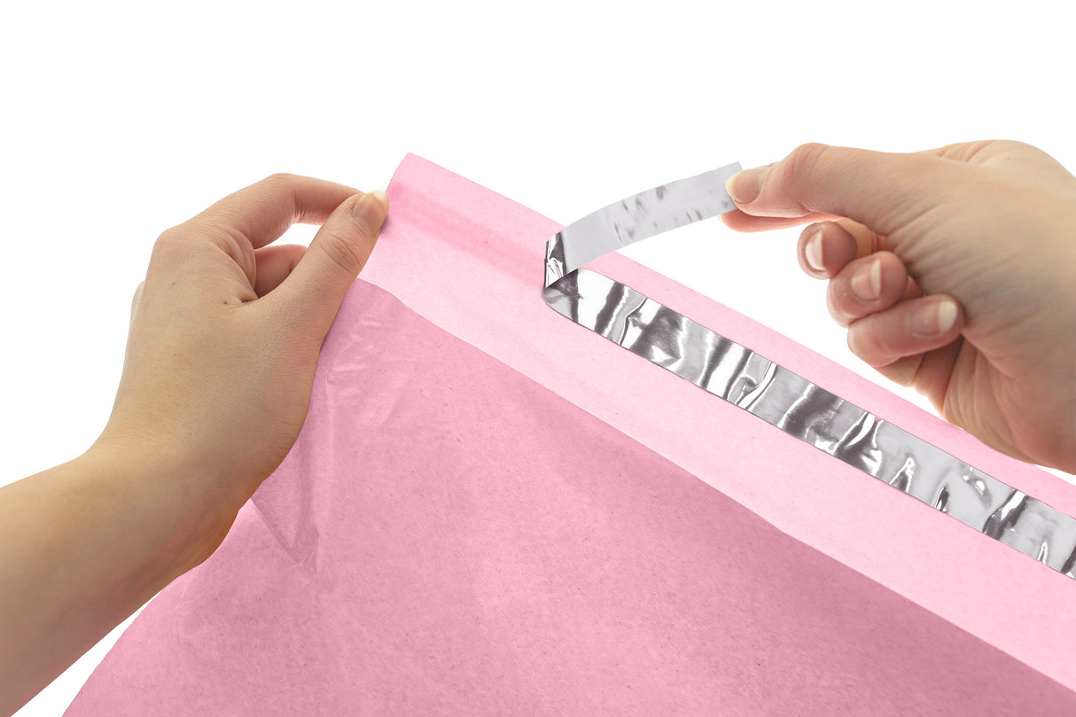 Różowe foliopaki kurierskie XL 500x600mm 50 szt.