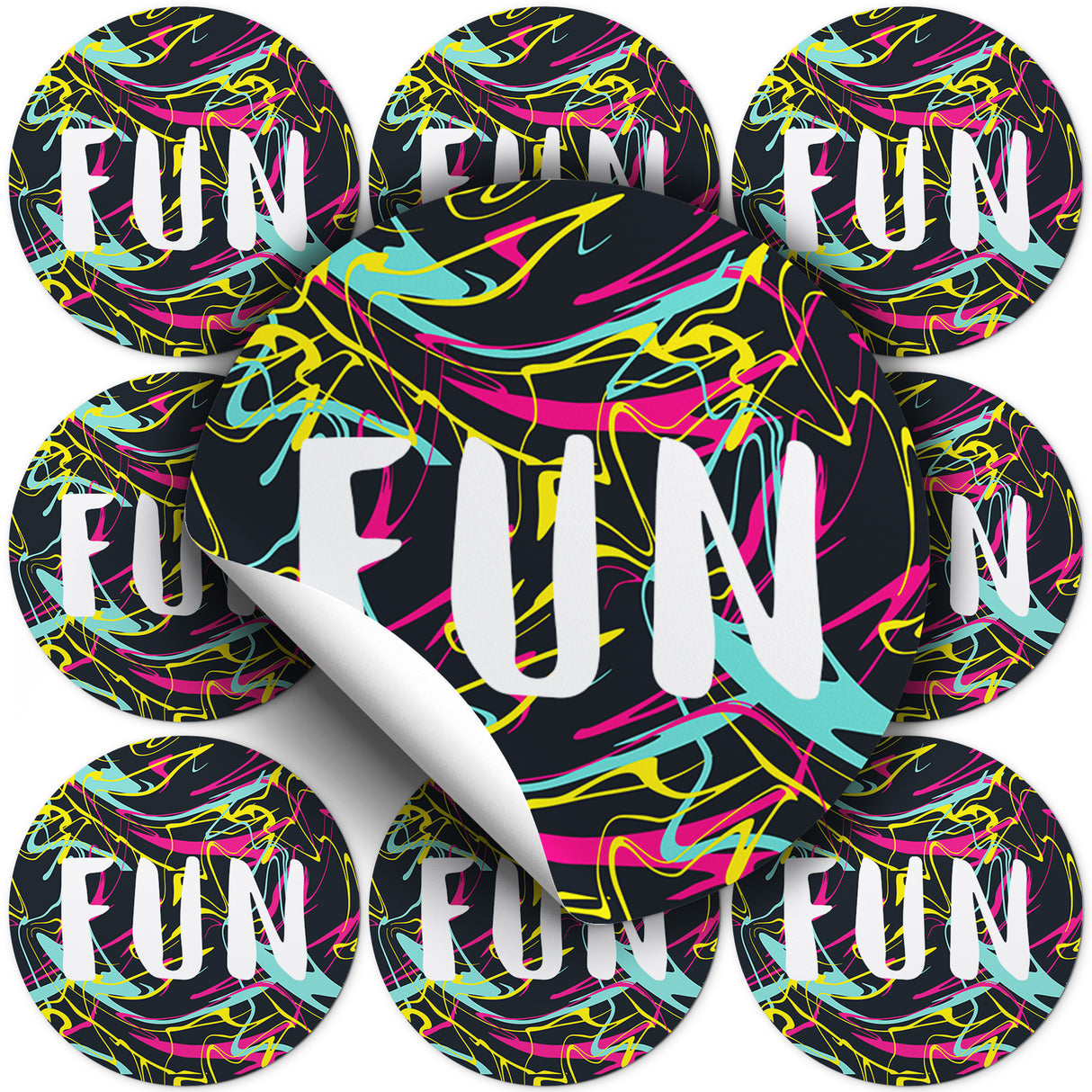 Naklejki FUN ozdobne 10szt.