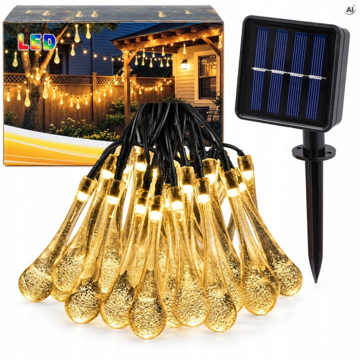 Solarne lampki sople 50 LED 7,5 m