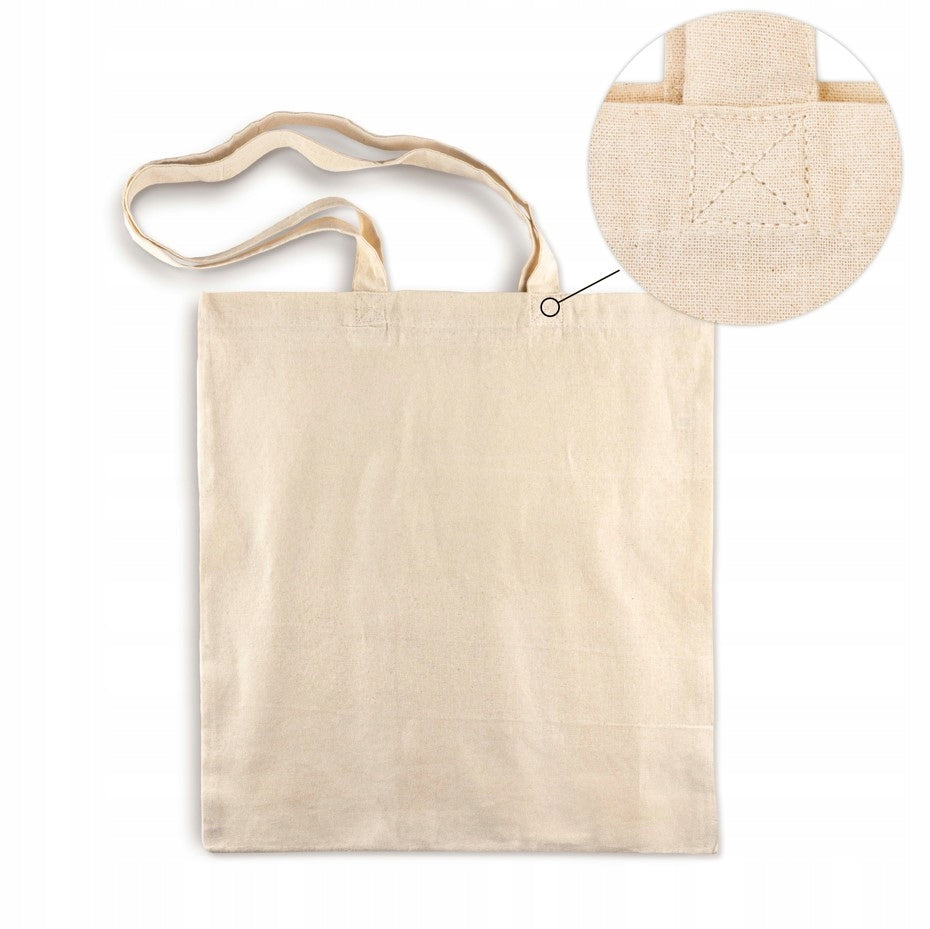 Torba Bawełniana 380x480mm Ecru Uchwyt: 70cm