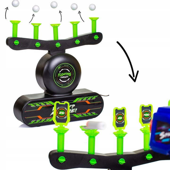 Strzelnica z lewitującymi kulkami i postoletem