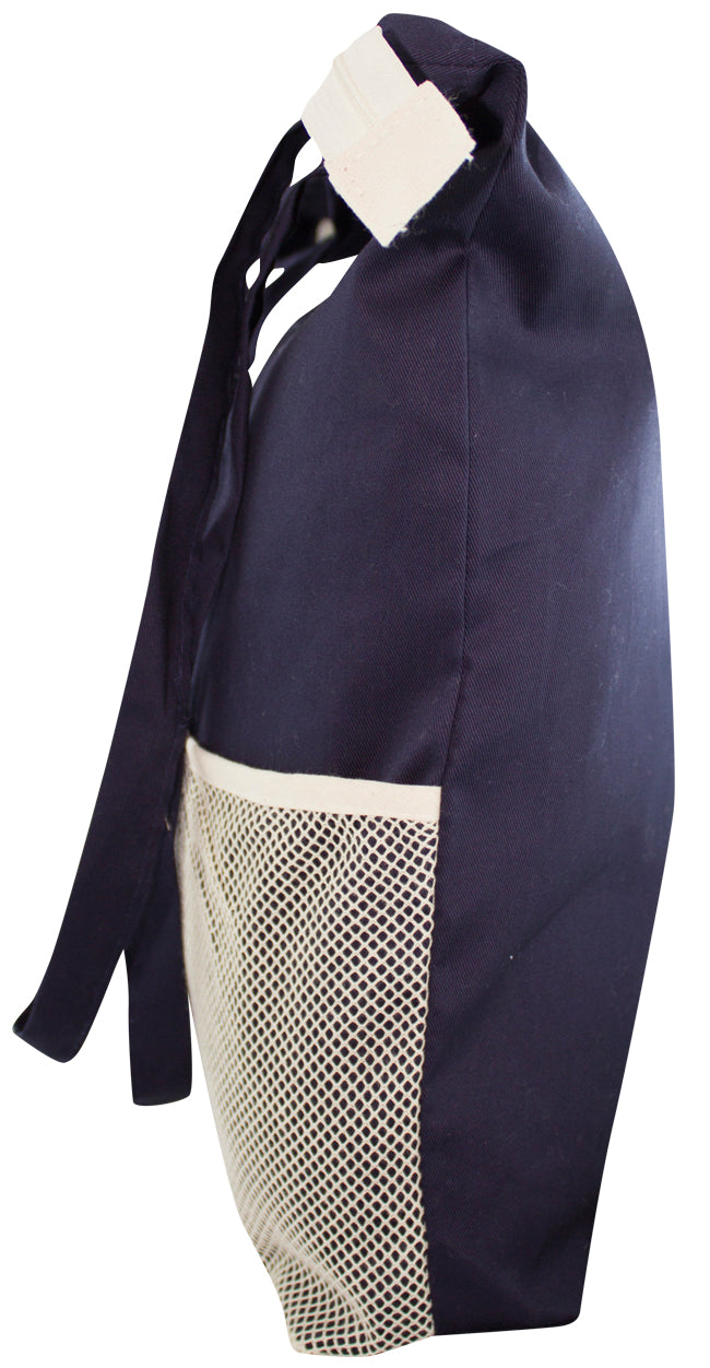 Torba shopper materiałowa siatka metka ALLBAG Granatowa