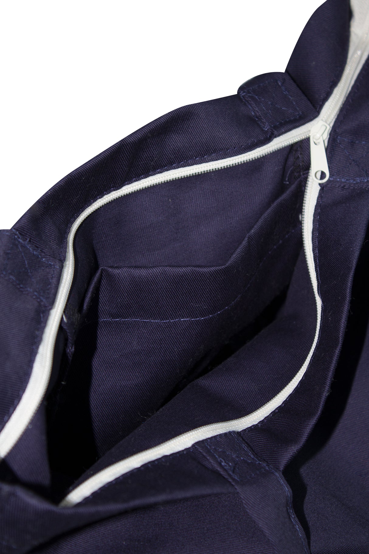 Torba shopper materiałowa siatka metka ALLBAG Granatowa