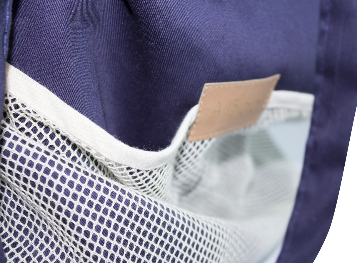 Torba shopper materiałowa siatka metka ALLBAG Granatowa