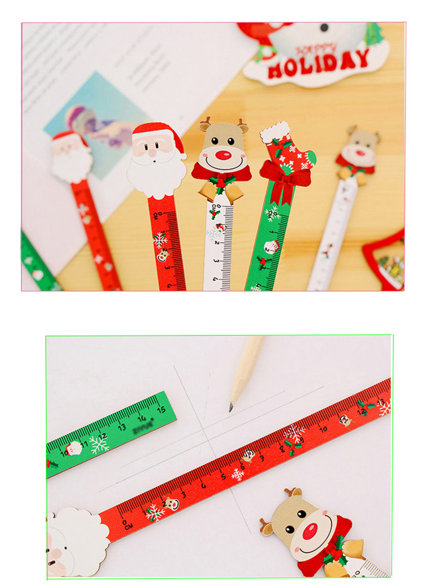 Linijka z motywem świątecznym 21cm 3szt.