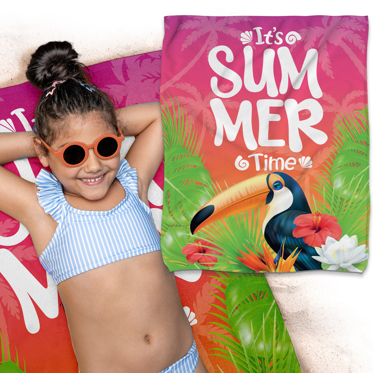 Ręcznik z Mikrofibry Dzięciecy 60x75 IT'S SUMMER TIME