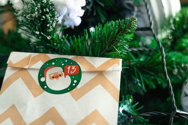 Naklejki świąteczne ozdobne adwentowe 24szt.