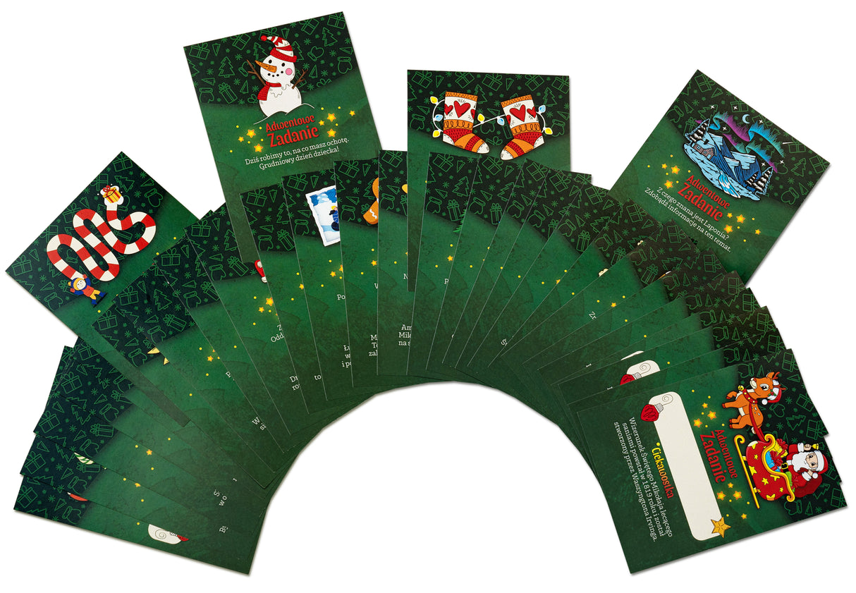 Kalendarz adwentowy Karty z zadaniami 30szt.