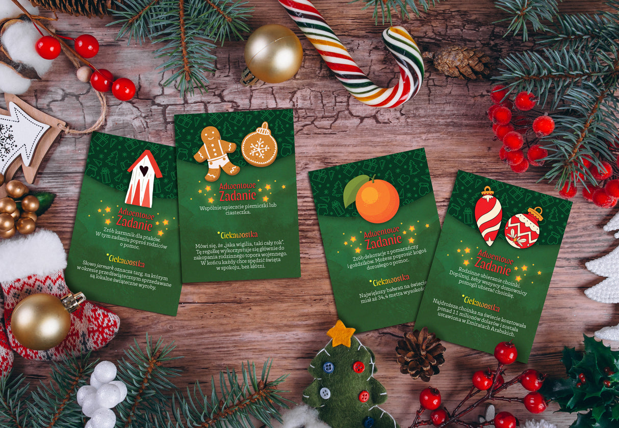 Kalendarz adwentowy Karty z zadaniami 30szt.