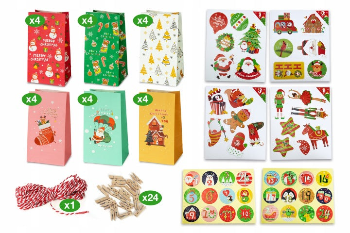 Papierowy kalendarz adwentowy DIY Boże Narodzenie