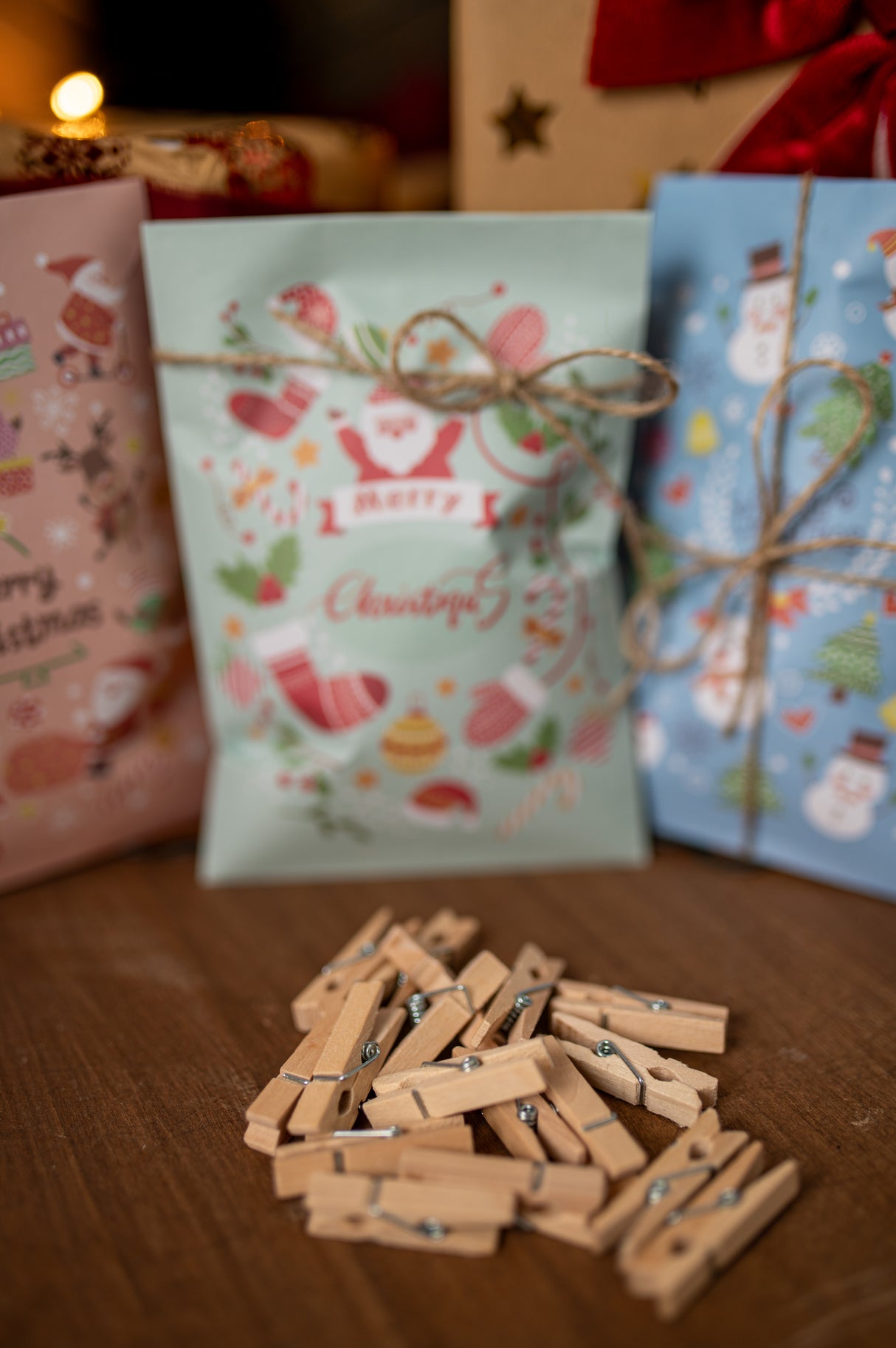 Pastelowy kalendarz adwentowy Merry Christmas