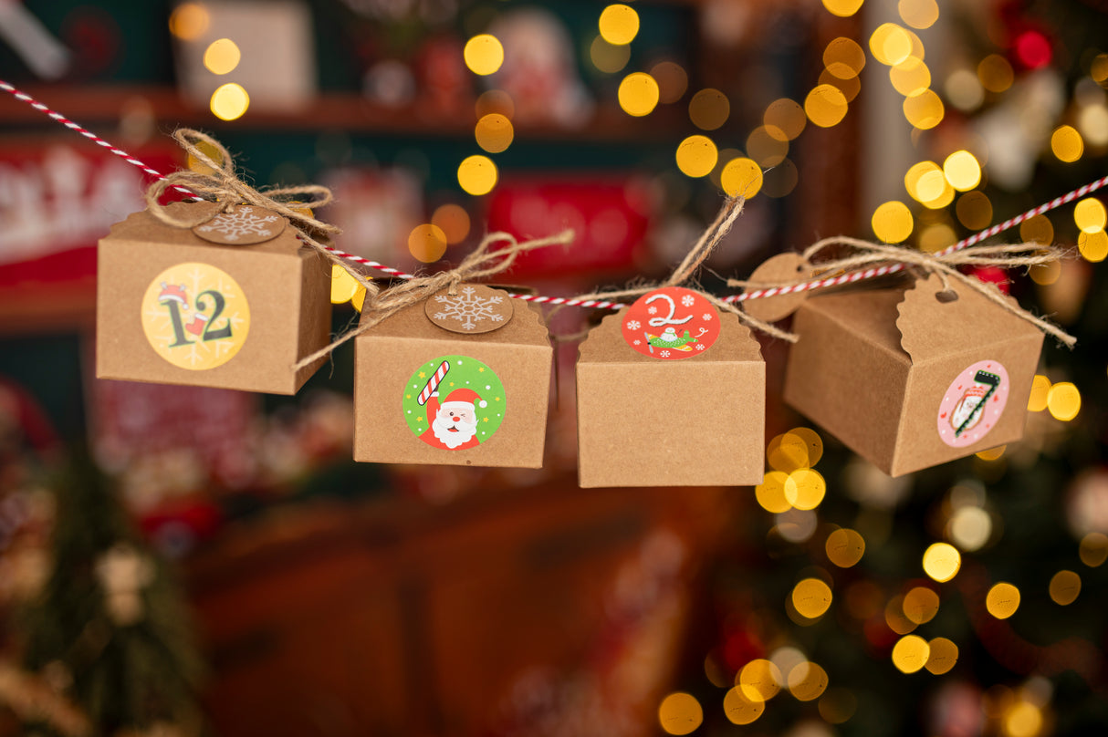 Kalendarz adwentowy pudełeczka kraft DIY