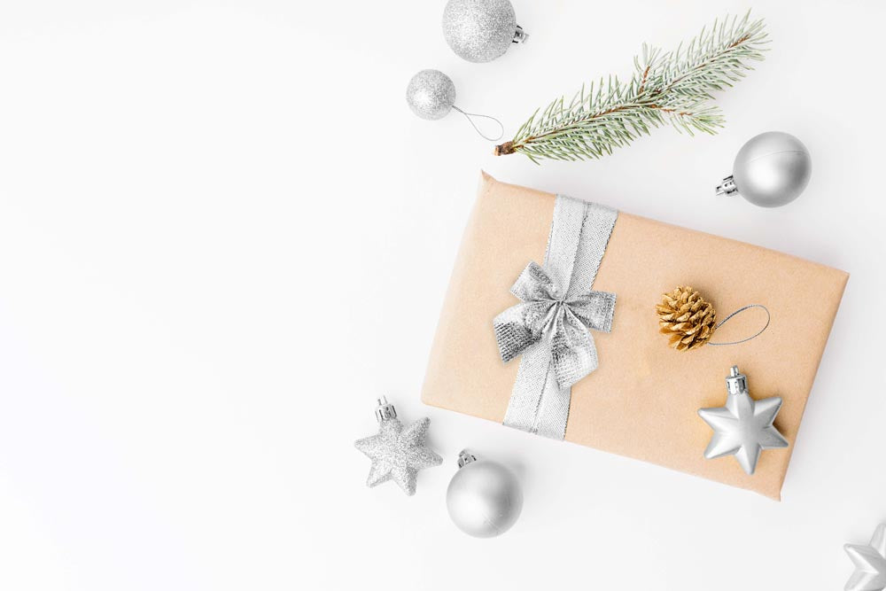 Kokardki świąteczne Srebrne