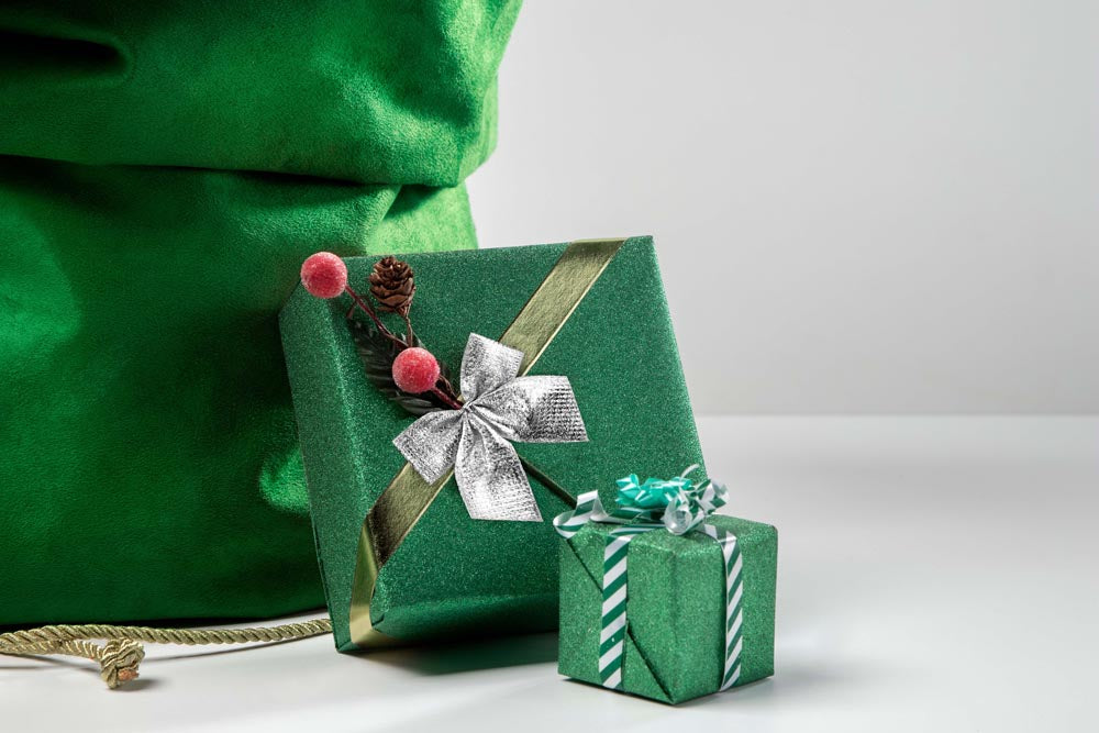 Kokardki świąteczne Srebrne