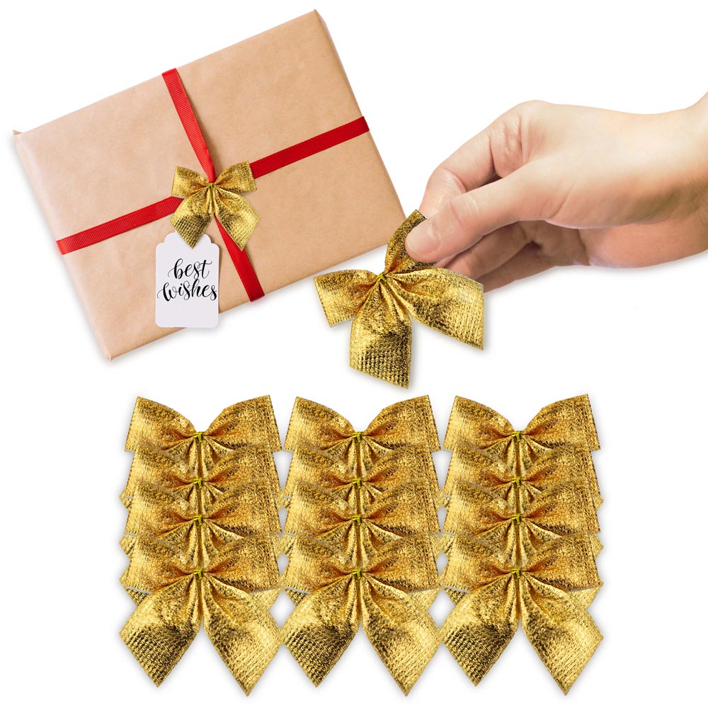 Kokardki świąteczne Złote