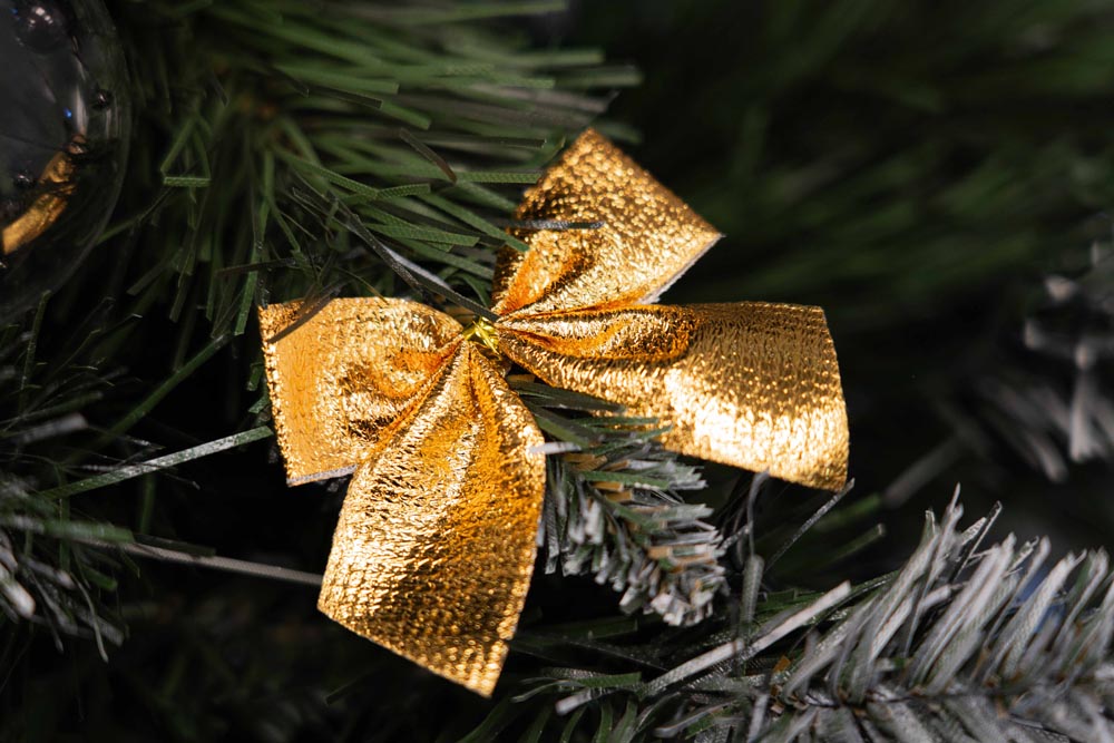 Kokardki świąteczne Złote