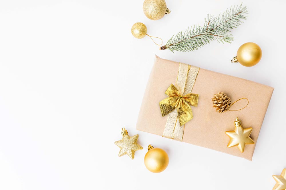 Kokardki świąteczne Złote