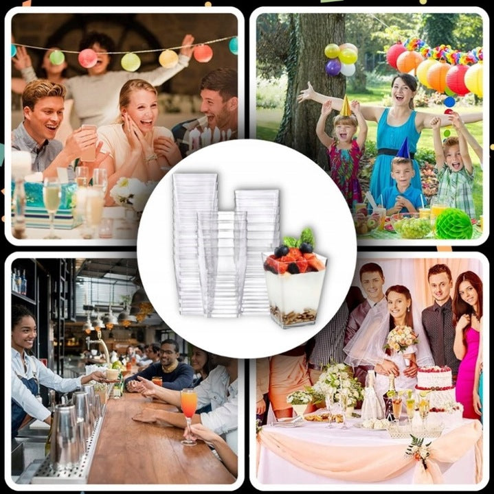 Pucharki do deserów 58ml 50szt + łyżeczki 50szt.