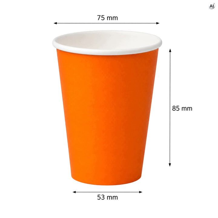 Kubki papierowe 250 ml miź kolorów 60szt.