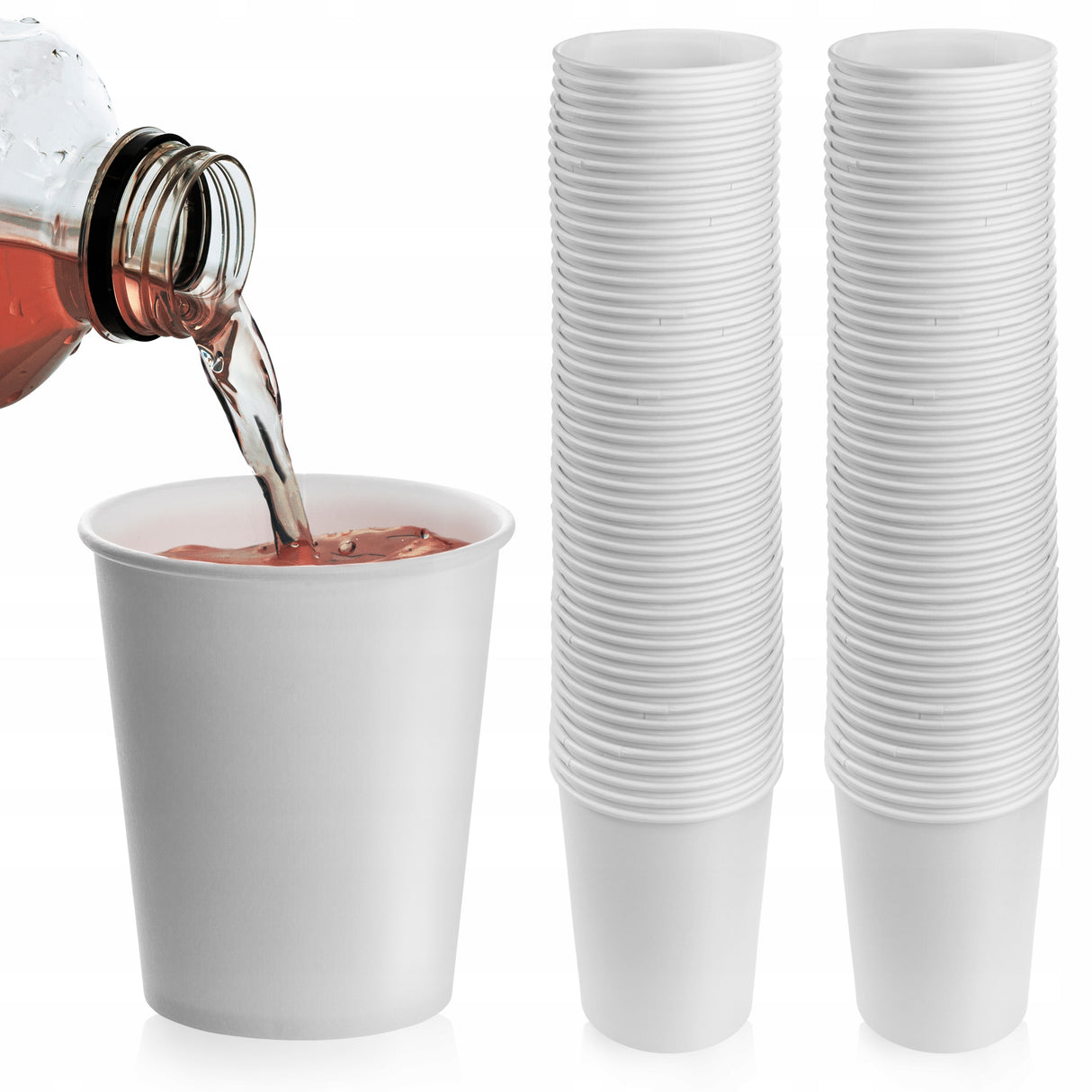 Kubeczki papierowe 250ml 100szt BIAŁE