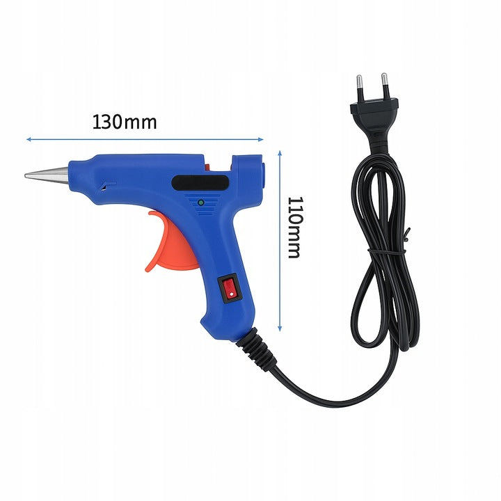 Kompaktowy pistolet do kleju na gorąco 20 W + wkłady