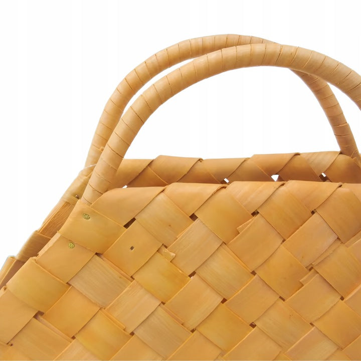 Koszyk bambusowy pleciony z rączką