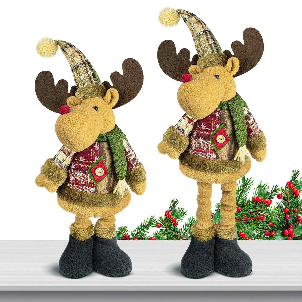 Dekoracyjna figurka Świąteczny Renifer regulowana