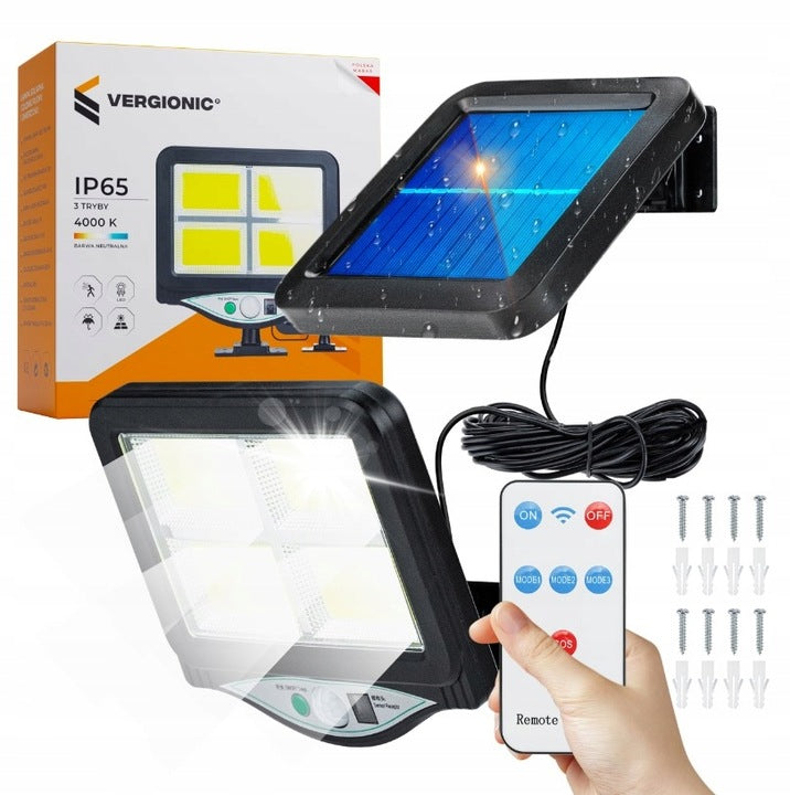 Lampa solarna czujnik ruchu zmierzchu + panel