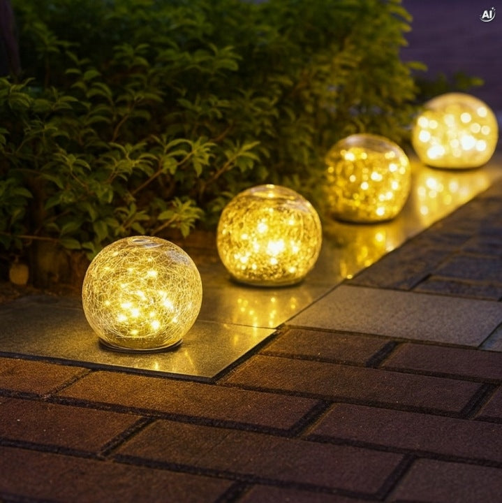 Lampki solarne LED kule ogrodowe 4szt.