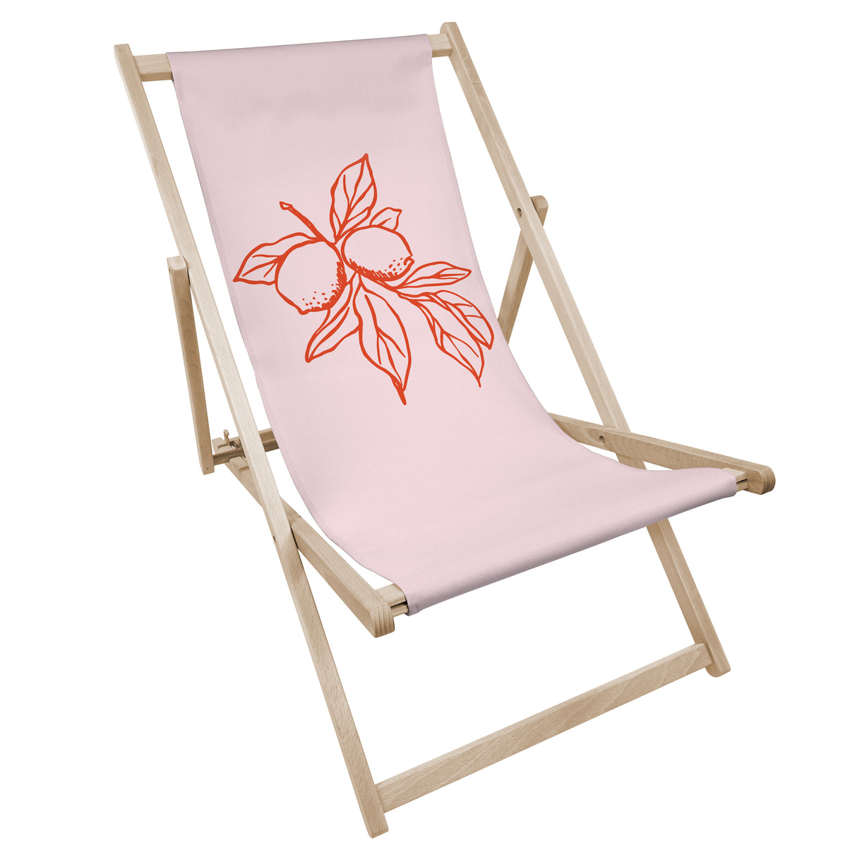 Leżak drewniany LEMON RED
