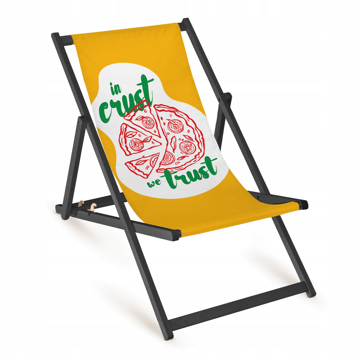 Leżak drewniany IN CRUST WE TRUST