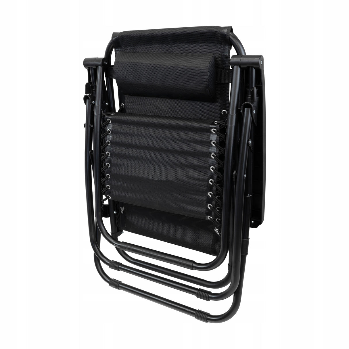 Metalowy Leżak Ogrodowy Czarny