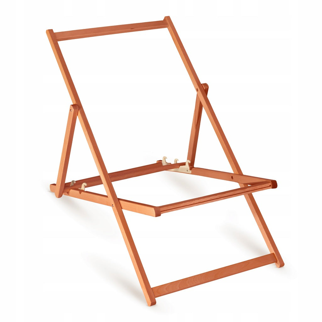 Leżak drewniany IN CRUST WE TRUST - Pomarańczowy Stelaż