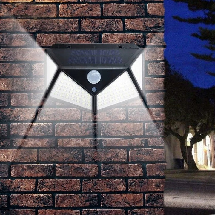 Lampa solarna 100 LED czujnik ruchu zmierzchu