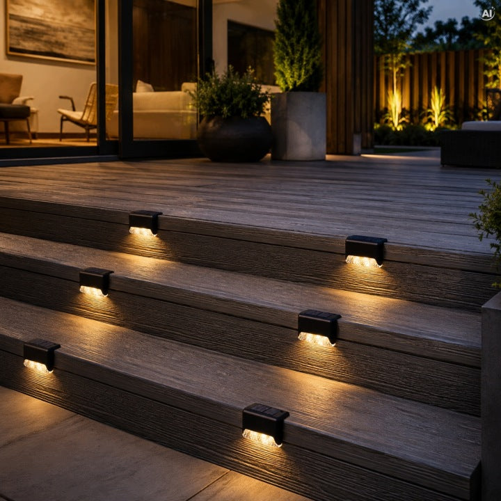 Lampki solarne schodowe LED 7szt.