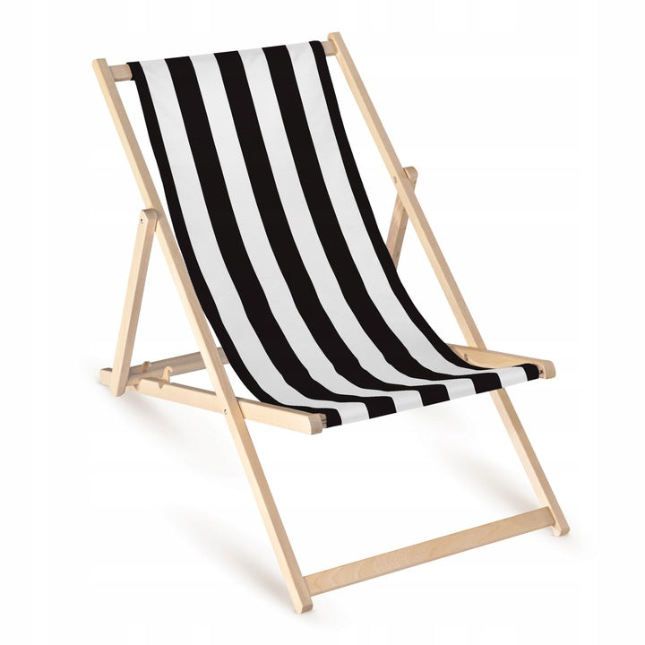 Leżak drewniany w białe paski- Różne kolory