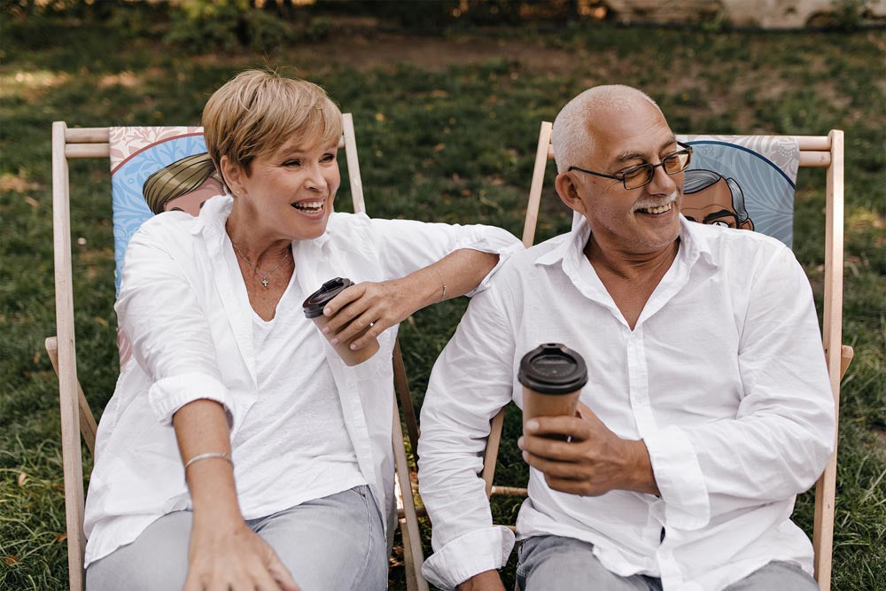 Leżak drewniany personalizowany ze zdjęciem Karykatura Prezent na Dzień Babci