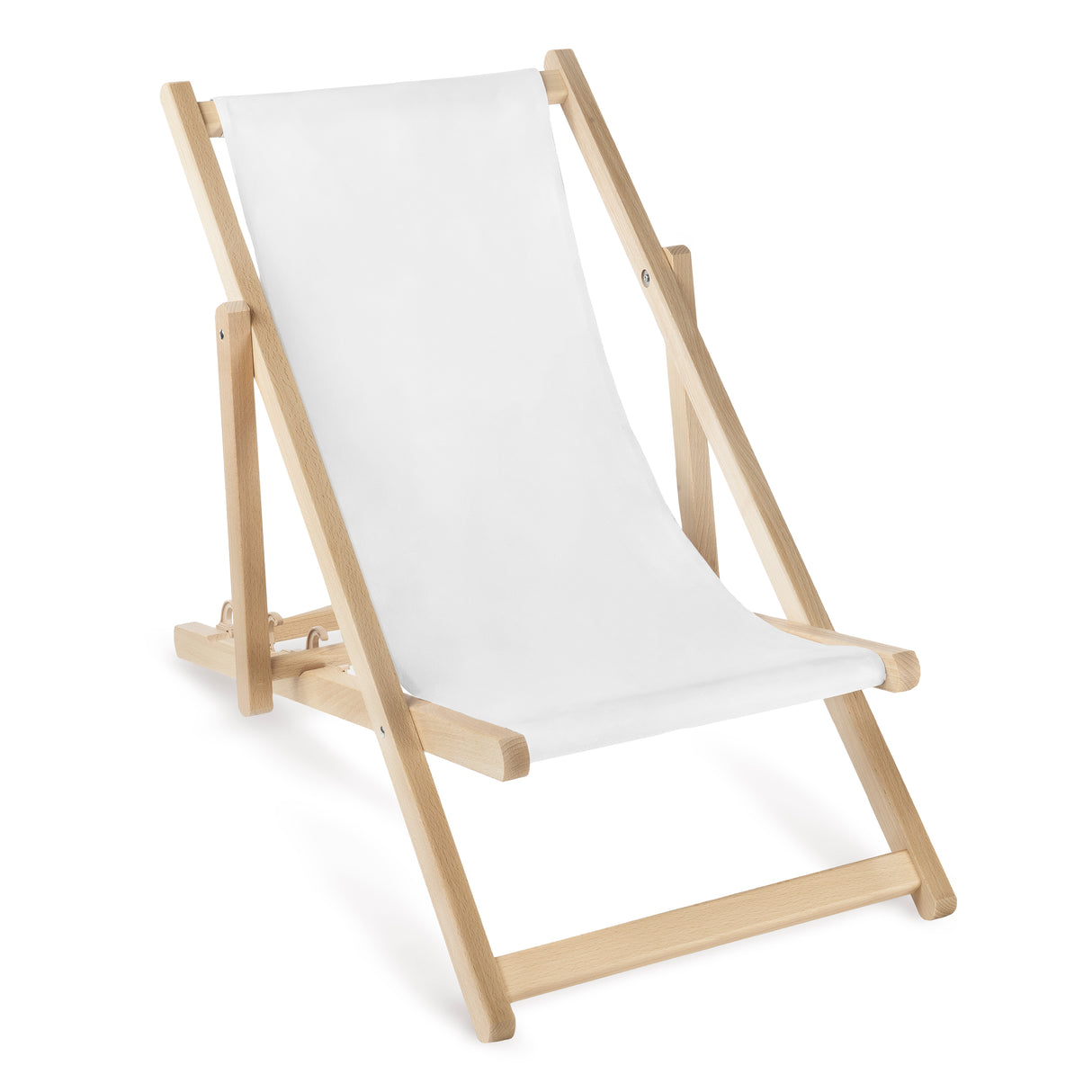 Leżak drewniany dziecięcy Biały