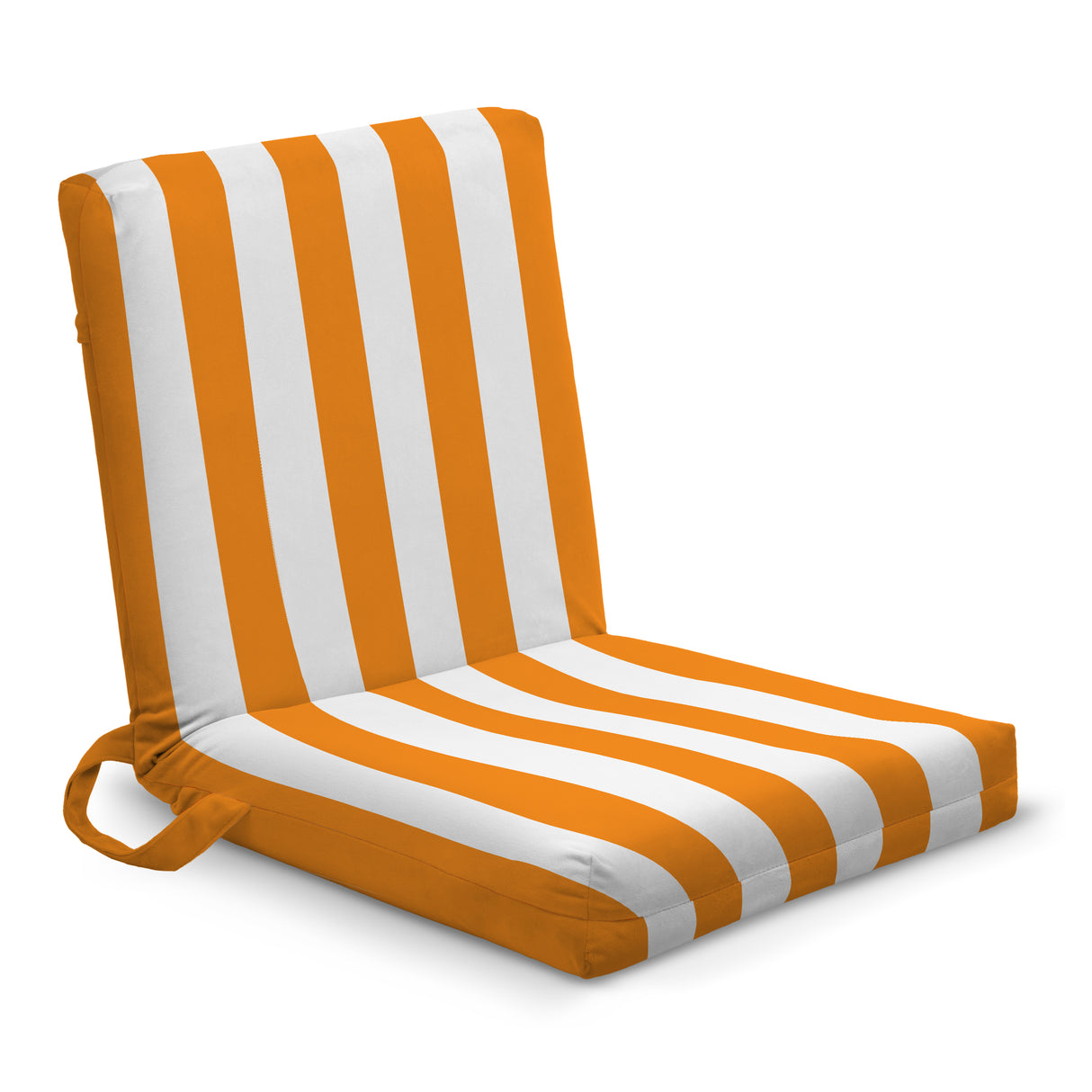 Leżak podróżny składany leżanka w białe paski- RÓŻNE KOLORY Pomarańczowy