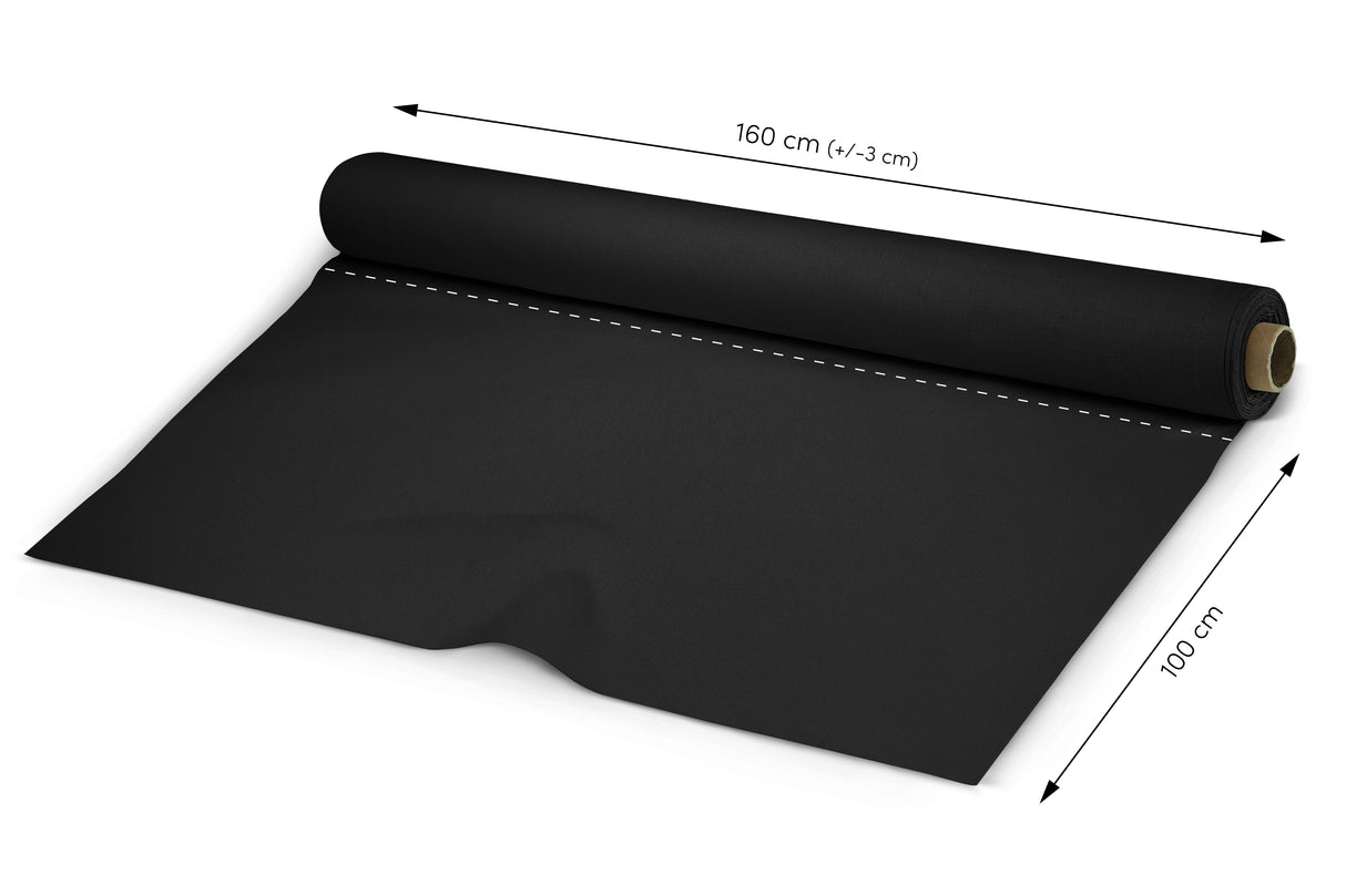 Tkanina bawełna 145g/m2 1m Czarna