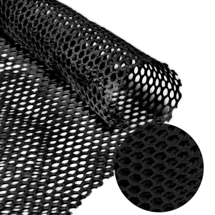Tkanina siatka bawełniana 220g/m2 1m Czarna