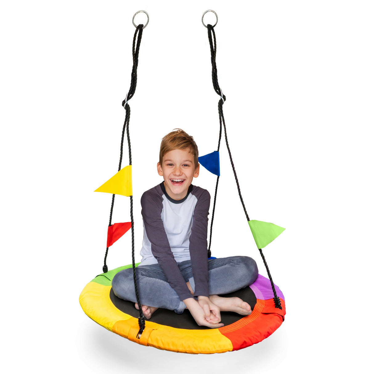 Huśtawka Ogrodowa dla Dzieci Kolorowa Bocianie Gniazdo